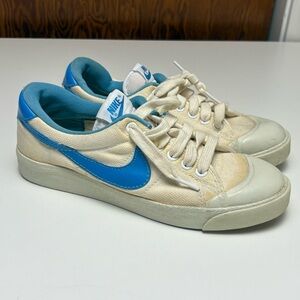 Vintage 1980’S  Nike All court Blazer Women’s Size 7 Blue & White Shoes Sneakers